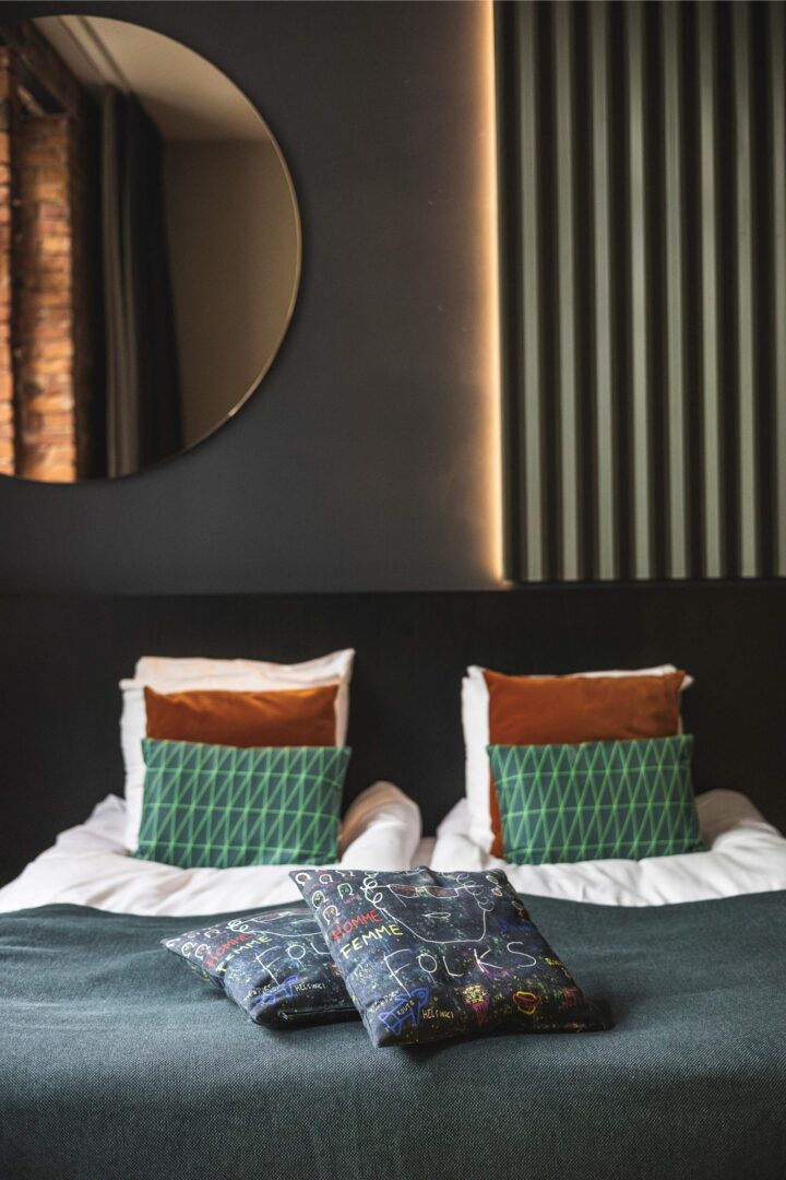 Tempur bed and Finnish design in hotel rooms
