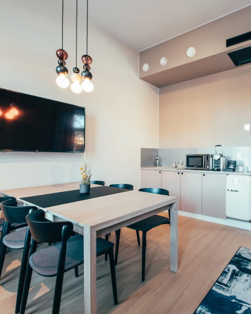 Valimo is a meeting room with a kitchenette